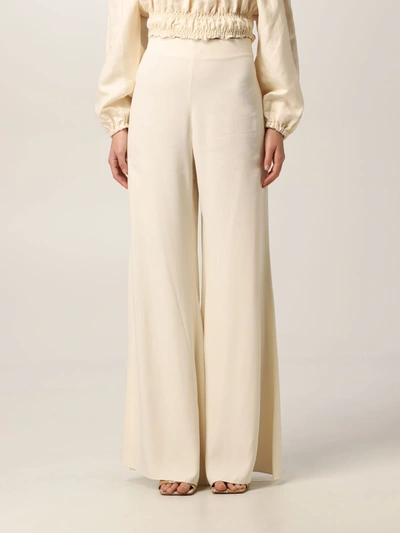 Shop Vanessa Cocchiaro Viscose Trousers In White