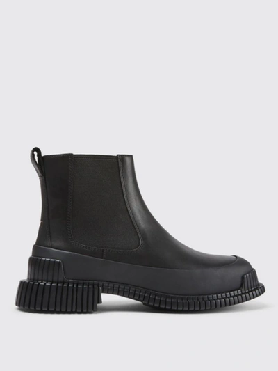 Shop Camper Pix  Ankle Boots In Calfskin In Schwarz