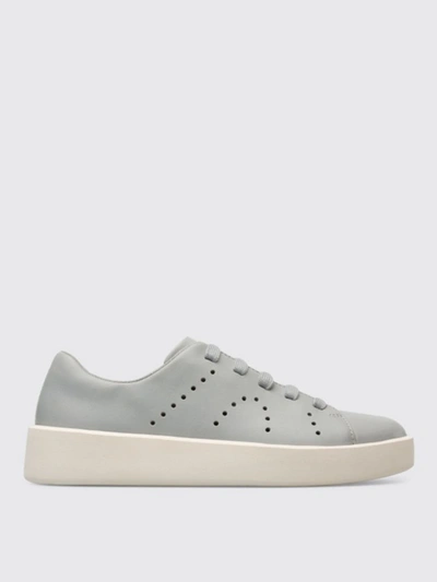 Camper Courb Perforated Low-top Sneakers In Grey