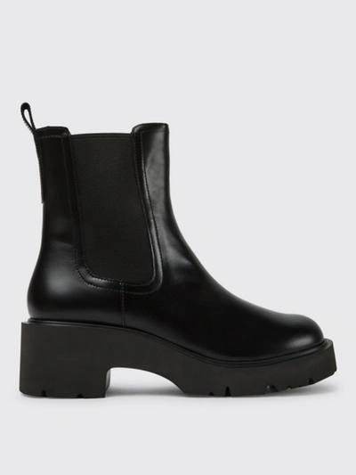 Shop Camper Milah  Ankle Boots In Calfskin In Schwarz