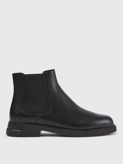 Shop Camper Iman  Leather Ankle Boot In Black