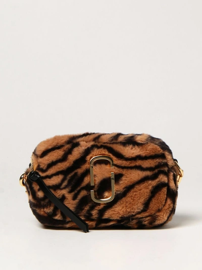 Shop Marc Jacobs The Snapshot Tiger Stripe Bag In Natural