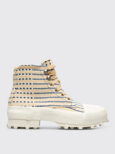 Shop Camperlab Traktori  Ankle Boots In Printed Cotton In Bunt