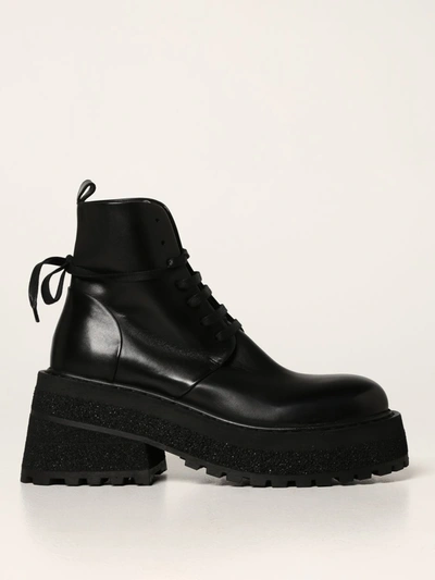 Shop Marsèll Carretta Combat Boots In Leather In Schwarz