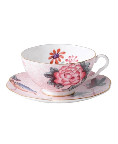 Wedgwood Pink Cuckoo Teacup And Saucer