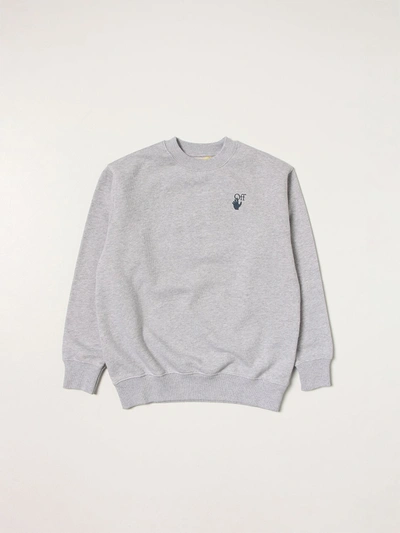 Shop Off-white Sweater Off White Kids Color Grey