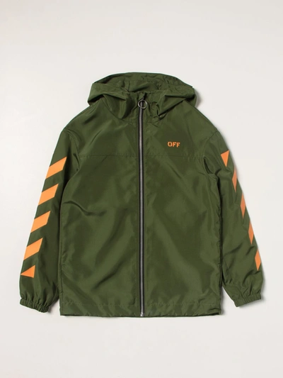 Shop Off-white Jacket Off White Kids In Military
