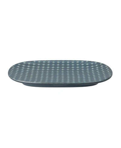 Shop Denby Impression Accent Medium Oblong Platter In Charcoal