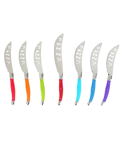 Shop French Home Laguiole Pizza Knife, Set Of 7 In Rainbow