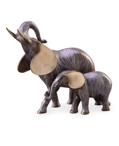 Shop Spi Home Elephant And Baby Sculpture In Multi