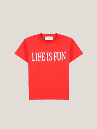 Shop Alberta Ferretti Junior T-shirt  Kids In Red