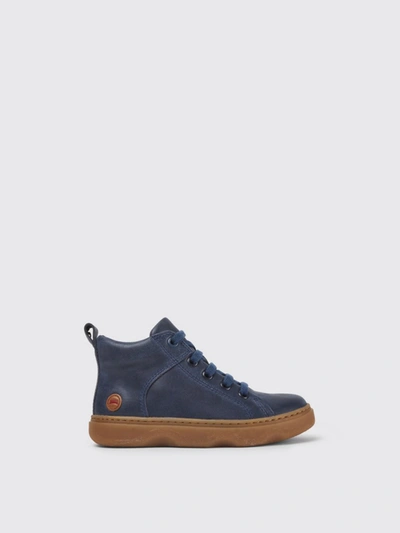 Camper Kido  Sneakers In Calfskin In Blue