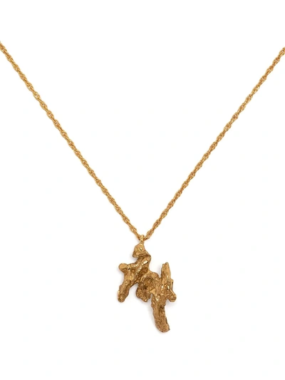 Shop Loveness Lee M Alphabet Necklace In Gold