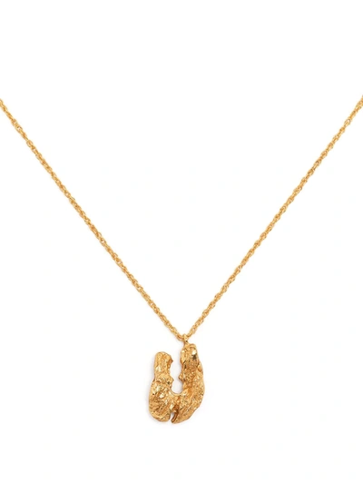 Shop Loveness Lee U Alphabet Necklace In Gold
