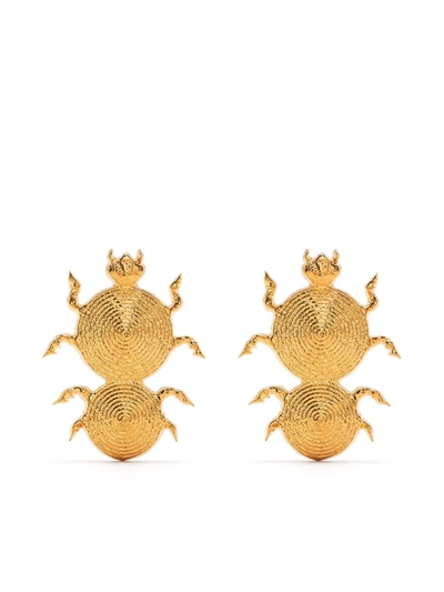 Shop Natia X Lako Bug Earrings In Gold