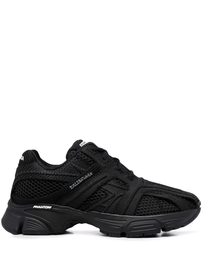 Balenciaga Phantom Mesh-paneled Sneakers In Schwarz