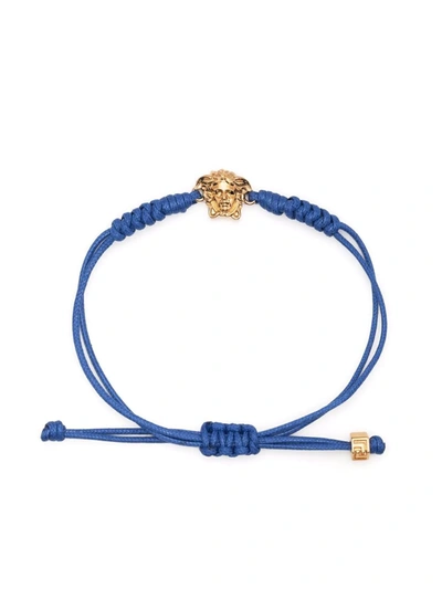 Shop Versace Medusa Pendant Bracelet In Blau
