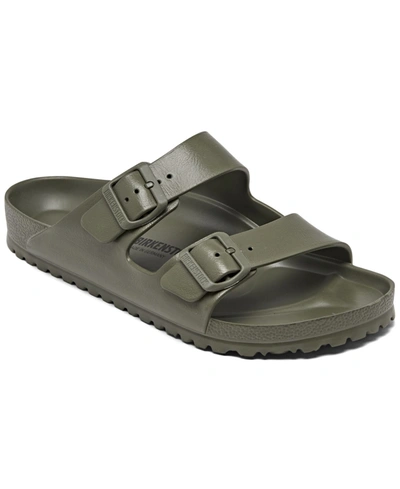 Shop Birkenstock Men's Arizona Essentials Eva Two-strap Sandals From Finish Line In Khaki