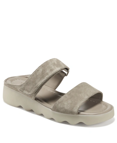 Shop Aerosoles Women's Willow Banded Slide Sandals Women's Shoes In Taupe Suede