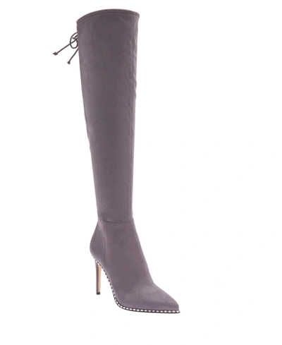 Shop Bcbgeneration Women's Hilanda Over The Knee Boots Women's Shoes In Granite Fabric