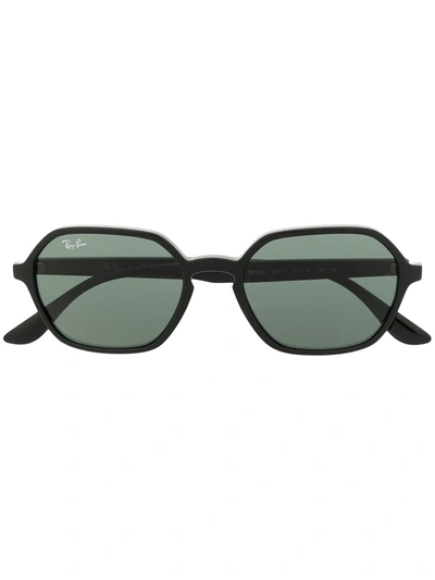 Shop Ray Ban Rb4361 Geometric-frame Sunglasses In Black