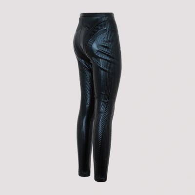 Shop Mugler High-rise Biker Leggings Pants In Black