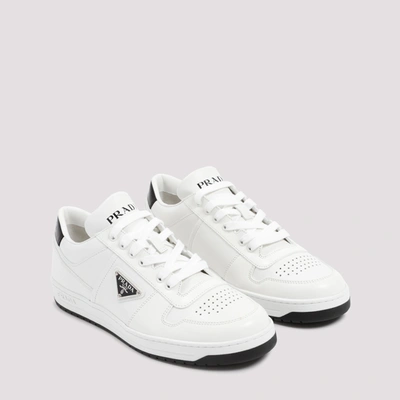 Shop Prada Downtown Sneakers Shoes In White