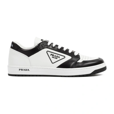 Shop Prada Downtown Sneakers Shoes In White