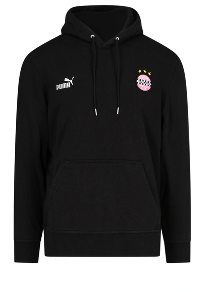 Shop Puma X Kidsuper Studios Logo Embroidered Hoodie In Black