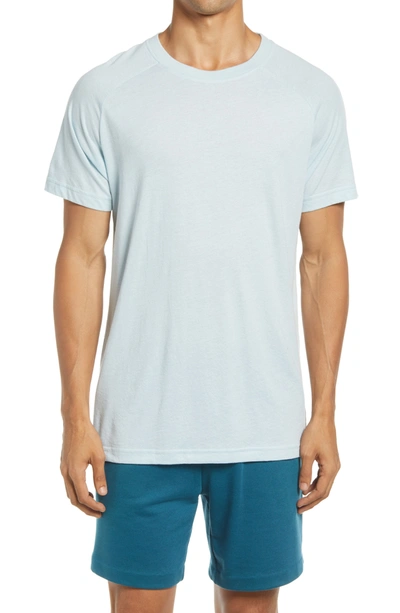 Shop Alo Yoga The Triumph Crewneck T-shirt In Stormy Blue