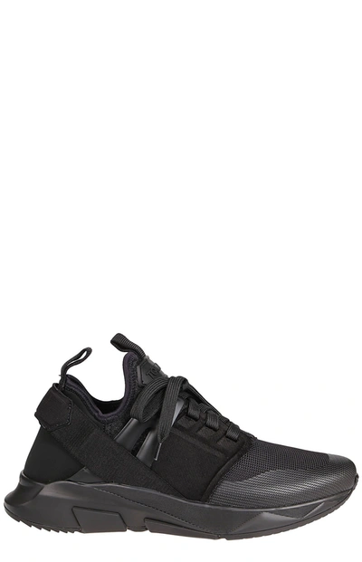 Shop Tom Ford Lace Up Jago Sneakers In Black