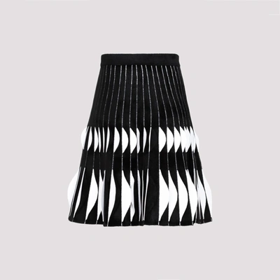 Shop Alaïa Alaia  3d Python Knit Skirt In Black