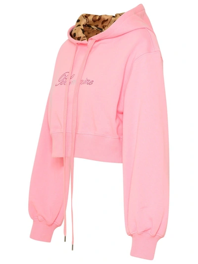 Shop Blumarine Candy Pink Cotton Sweatshirt