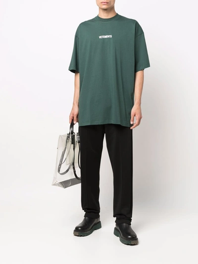 Shop Vetements T-shirts And Polos Green
