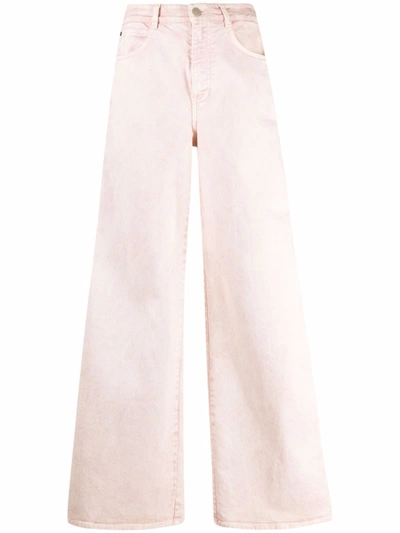 Shop Stella Mccartney Wide Leg Jeans In Pink