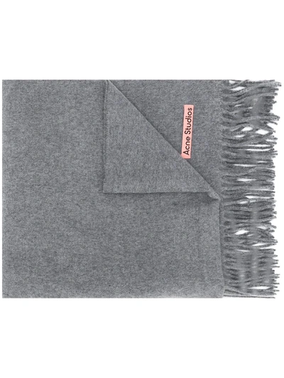 Shop Acne Studios Wool Scarf In Grey