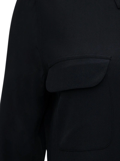 Shop Equipment Black Silk Shirt With Pockets