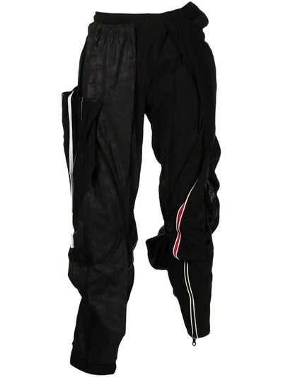 Shop Mostly Heard Rarely Seen Trouser-appliqué Track Pants In Black