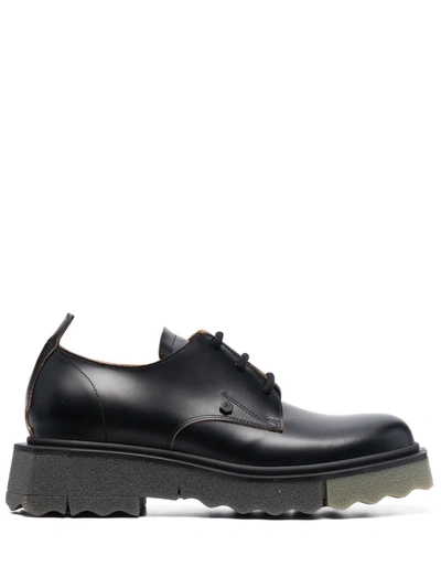 Shop Off-white Sponge Sole Derby Shoes In Black