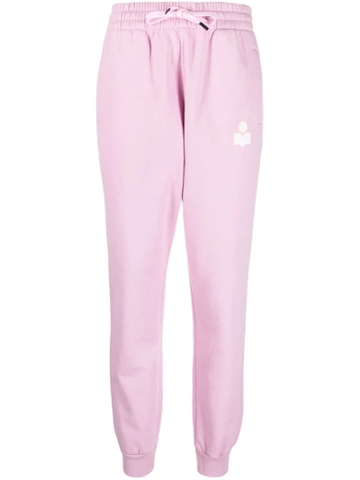 Shop Isabel Marant Étoile Logo Print Track Pants In Pink