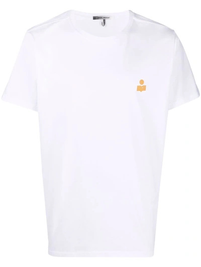 Shop Isabel Marant Logo-print Organic Cotton T-shirt In White