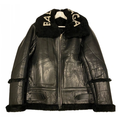 Pre-owned Balenciaga Leather Biker Jacket In Black