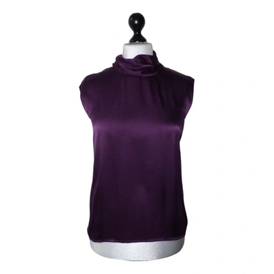 Pre-owned Laurence Dolige Silk Top In Purple