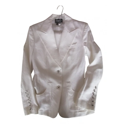 Pre-owned D&g Jacket In White