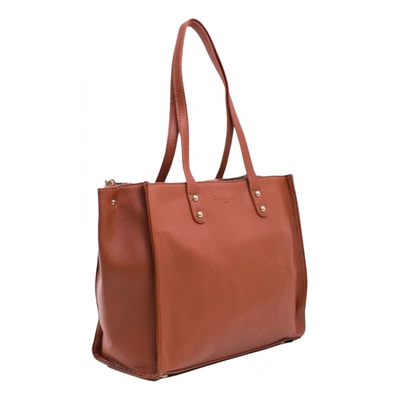 Pre-owned Christian Lacroix Leather Tote In Brown