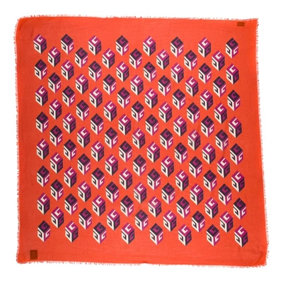 Pre-owned Gucci Silk Handkerchief In Orange