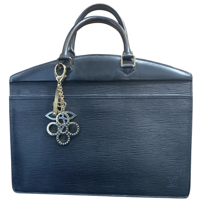 Louis Vuitton Riviera Black Leather Handbag (Pre-Owned)