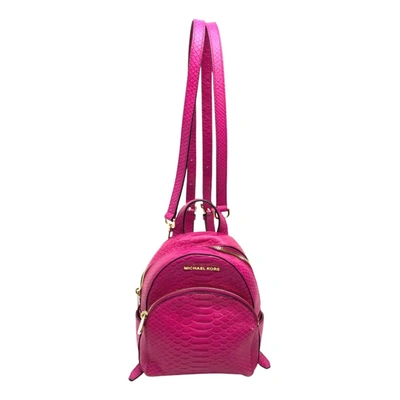 MICHAEL KORS: Michael backpack in textured leather - Pink