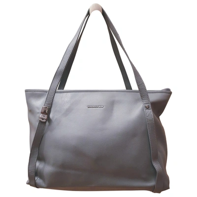 Pre-owned Mandarina Duck Leather Handbag In Grey
