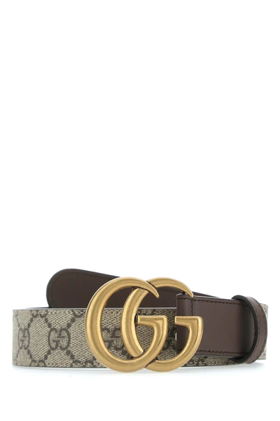 Shop Gucci Gg Supreme Fabric Belt  Printed  Donna 80